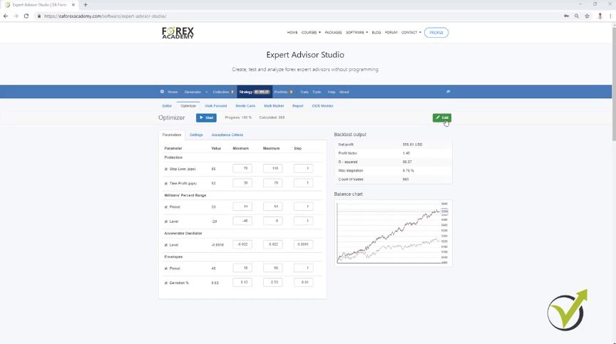 Walk Forward optimization updated