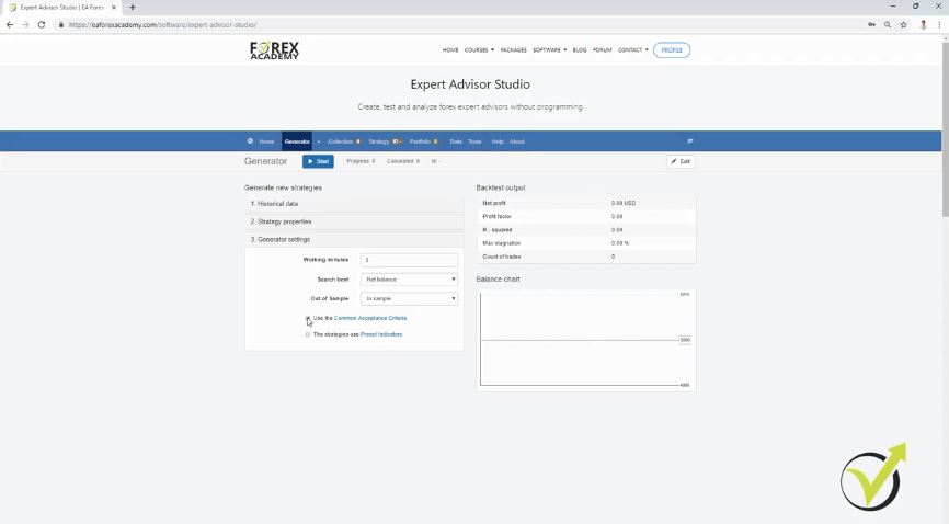 Portfolio of trading strategies