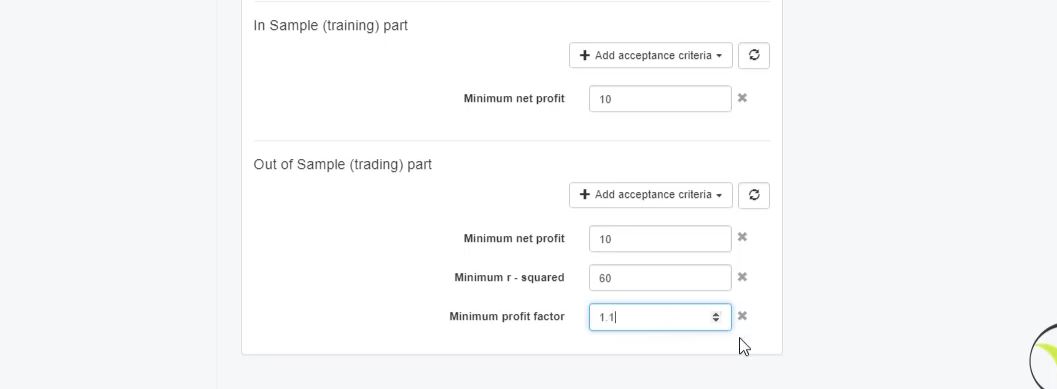 Out of Sample in Forex