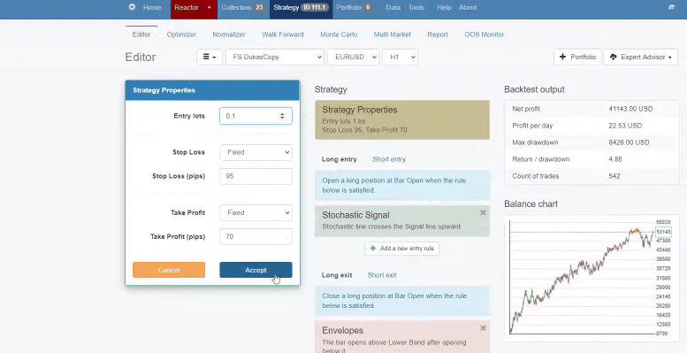 What Strategy properties we use when backtest trading strategy