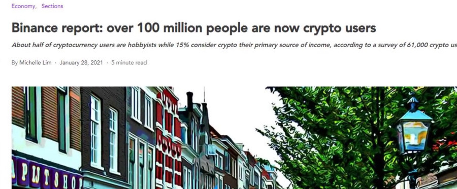 Binance announced that they reached 100 million clients